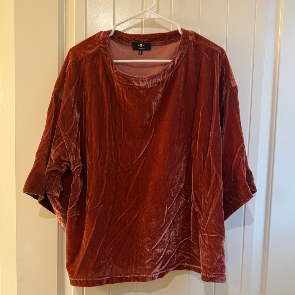 7 For All Mankind Velvet Loose Blouse